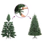 vidaXL Sapin de Noël artificiel avec support Vert 210 cm PVC