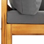 vidaXL Ensemble de canapés 2Pièces avec coussins gris foncé Acacia solide