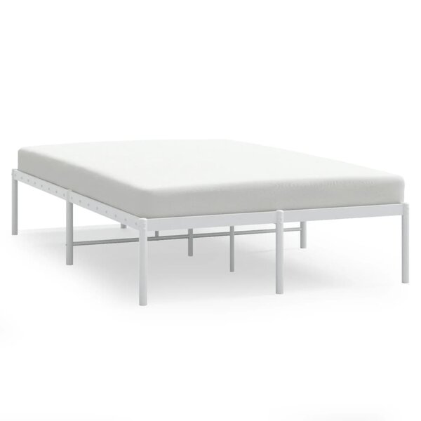 vidaXL Cadre de lit métal blanc 120x190 cm