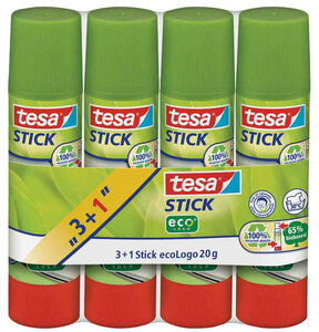EcoLogo Bâton de colle '3+1' contenu: 20 g TESA