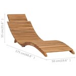 vidaXL Chaise longue pliable avec table Bois de teck solide