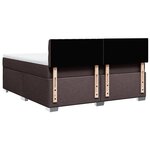 vidaXL Sommier à lattes de lit avec matelas Marron foncé 180x200 cm