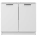 vidaXL Armoire salle de bain Blanc 64 5x33 5x59 cm Bois d'ingénierie