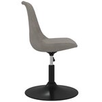 vidaXL Chaises à manger pivotantes lot de 4 Gris clair Velours