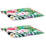 vidaXL Coussins de chaise de jardin lot de 2 multicolore 50x50x4 cm