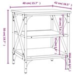 vidaXL Tables d'appoint 2 Pièces Noir 40x42x50 cm Bois d’ingénierie