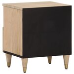 vidaXL Tables de chevet 2 Pièces 40x33x46 cm Bois de manguier solide