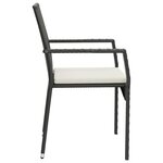 vidaXL Mobilier à dîner de jardin 9Pièces et coussins noir résine tressée