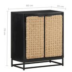 vidaXL Buffet 60x35x70 cm Bois de manguier massif