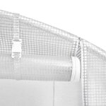 vidaXL Serre avec cadre en acier blanc 20 m² 5x4x2 3 m