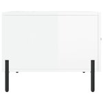 vidaXL Tables basses 2 Pièces blanc brillant 50x50x40cm bois d'ingénierie
