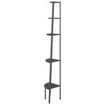 vidaXL Étagère d'angle 5 niveaux Noir 45 5x31 5x180 cm