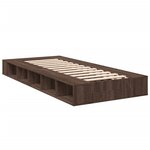 vidaXL Cadre de lit chêne marron 90x200 cm bois d'ingénierie