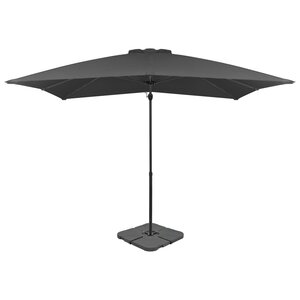 vidaXL Parasol de jardin avec base portable anthracite