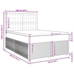 vidaXL Sommier à lattes de lit et matelas Gris clair 160x200cm Velours