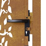 vidaXL Portail de jardin 105x180 cm acier corten conception de l'arbre