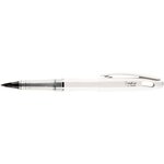 Feutre plume trj94 tradio corps vernis blanc encre noire x 12 pentel