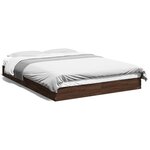 vidaXL Cadre de lit sans matelas chêne marron 120x190 cm