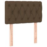 vidaXL Sommier à lattes de lit et matelas et LED Marron foncé 80x200cm