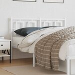 vidaXL Tête de lit métal blanc 135 cm