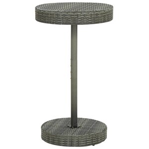 vidaXL Table de jardin Gris 60 5x106 cm Résine tressée
