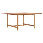 vidaXL Table de jardin 150x150x76 cm Bois de teck solide