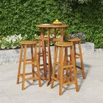 vidaXL Ensemble de bar de jardin 5 Pièces bois d'acacia solide