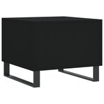 vidaXL Table basse Noir 50x50x40 cm Bois d'ingénierie