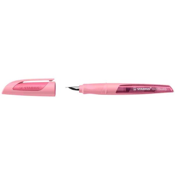 Stylo plume easybuddy m  droitiers  rouge stabilo