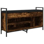 vidaXL Banc à chaussures chêne fumé 105 5x32x57 5 cm bois d'ingénierie