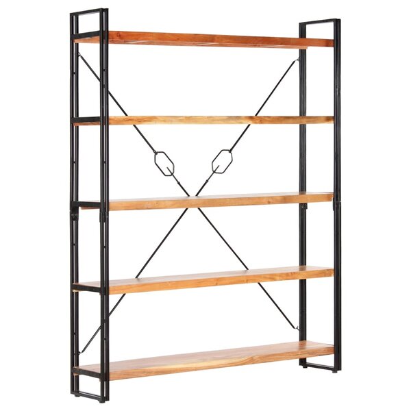 vidaXL Bibliothèque à 5 niveaux 140x30x180 cm Bois d'acacia solide