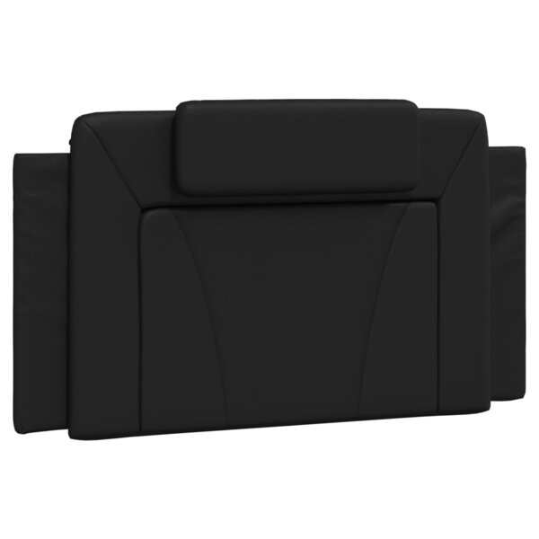 vidaXL Coussin de tête de lit noir 100 cm similicuir