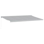 vidaXL Auvent rétractable anthracite et blanc 5x3 m tissu et aluminium