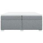 vidaXL Sommier à lattes de lit avec matelas Gris clair 200x200cm Tissu