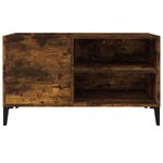 vidaXL Armoire à disques chêne fumé 84 5x38x48 cm bois d'ingénierie