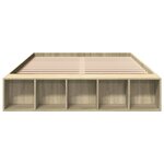 vidaXL Cadre de lit chêne sonoma 150x200 cm bois d'ingénierie