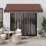vidaXL Auvent manuel rétractable marron 300x250 cm