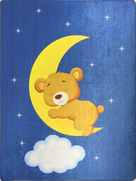 Tapis enfant CLAIR DE LUNE 80 x 150 cm - Bleu