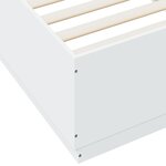 vidaXL Cadre de lit blanc 100x200 cm bois d'ingénierie