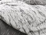 Parure de lit grise TRAVERTIN 240 x 220 cm