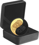 Pièce de monnaie en Argent 20 Dollars g 31.39 Millésime 2022 Black and Gold SEA OTTER