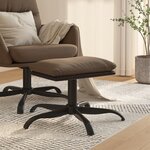 vidaXL Repose-pied Marron 60x60x36 cm Tissu et similicuir