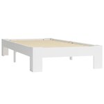 vidaXL Cadre de lit blanc bois de pin massif 90x200 cm