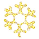 vidaXL Figure de flocon de neige de Noël et 48 LED Blanc chaud 27x27cm