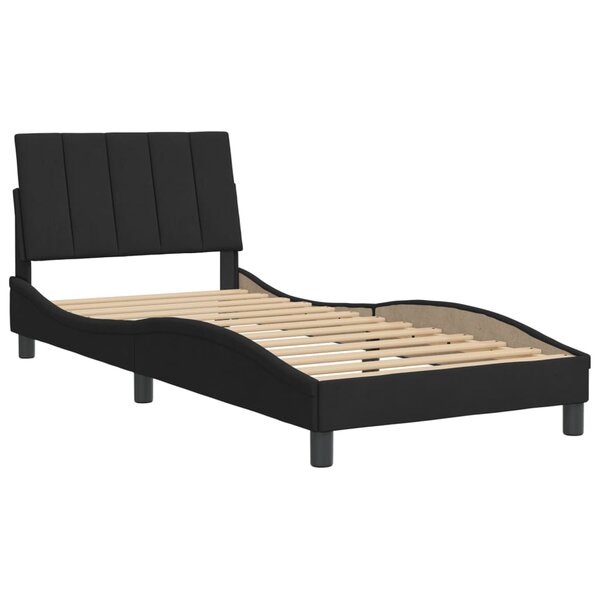 vidaXL Cadre de lit avec tête de lit Noir 80x200 cm Velours