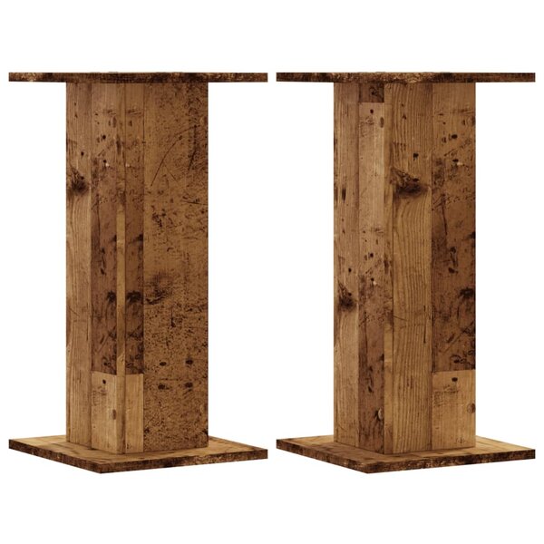 vidaXL Supports pour plantes 2 Pièces vieux bois bois d'ingénierie