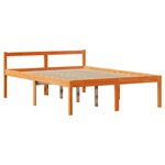 vidaXL Cadre de lit avec tête de lit cire marron 140x190cm bois de pin