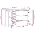 vidaXL Buffet avec 3 tiroirs Chêne Sonoma 120x41x75 cm Bois ingénierie