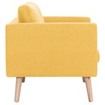 vidaXL Canapé à 3 places Tissu Jaune