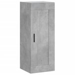 vidaXL Buffet haut Gris béton 34 5x34x180 cm Bois d'ingénierie
